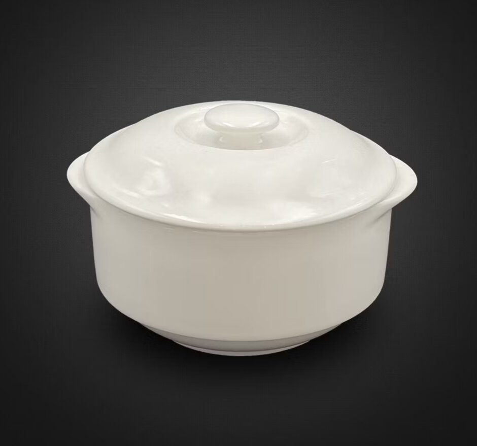 Thố sứ nhỏ có nắp gốm sứ Minh Long - thố nhỏ có nắp sứ minh long