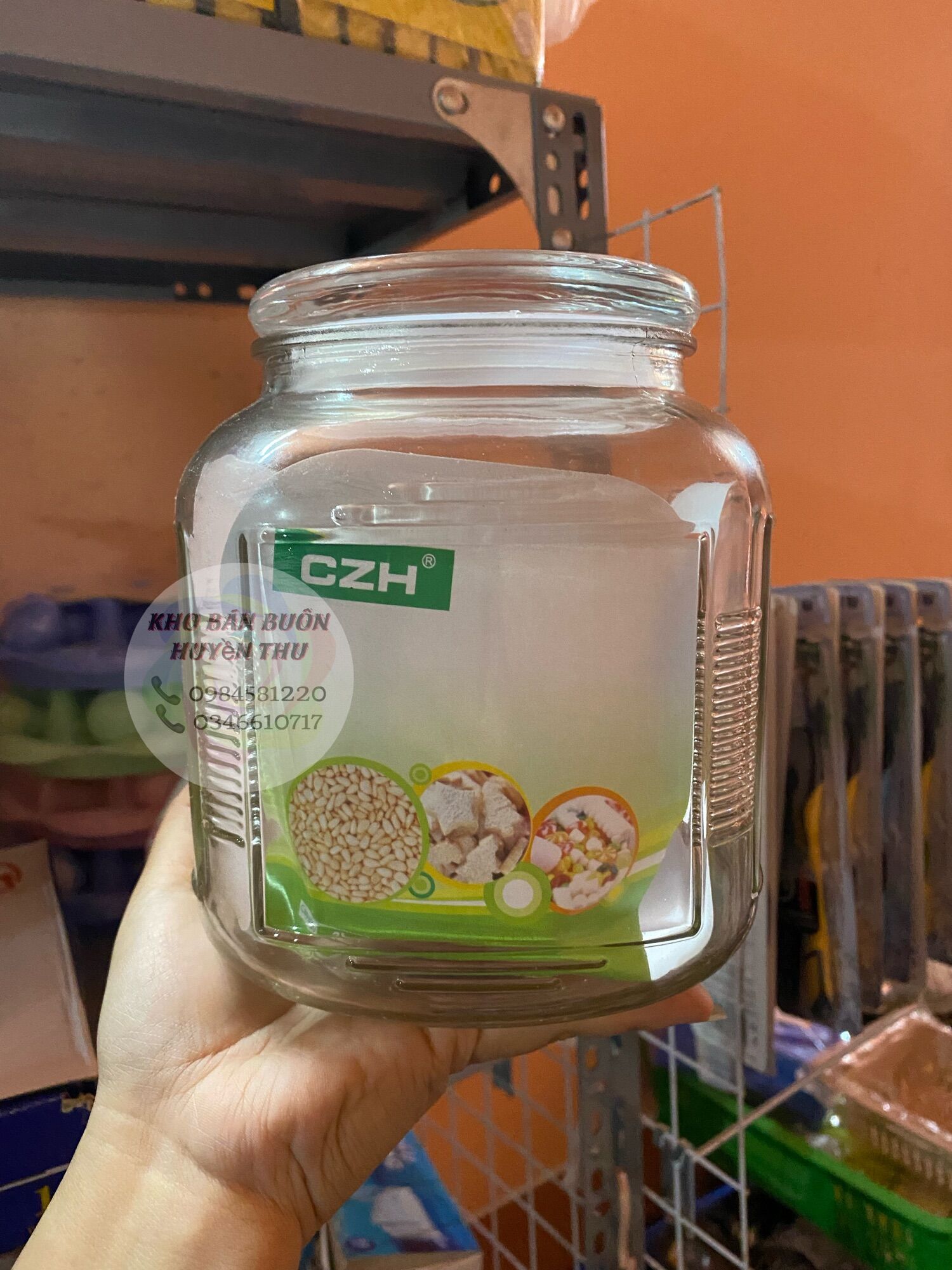 Hũ thuỷ tinh nắp kín 2L