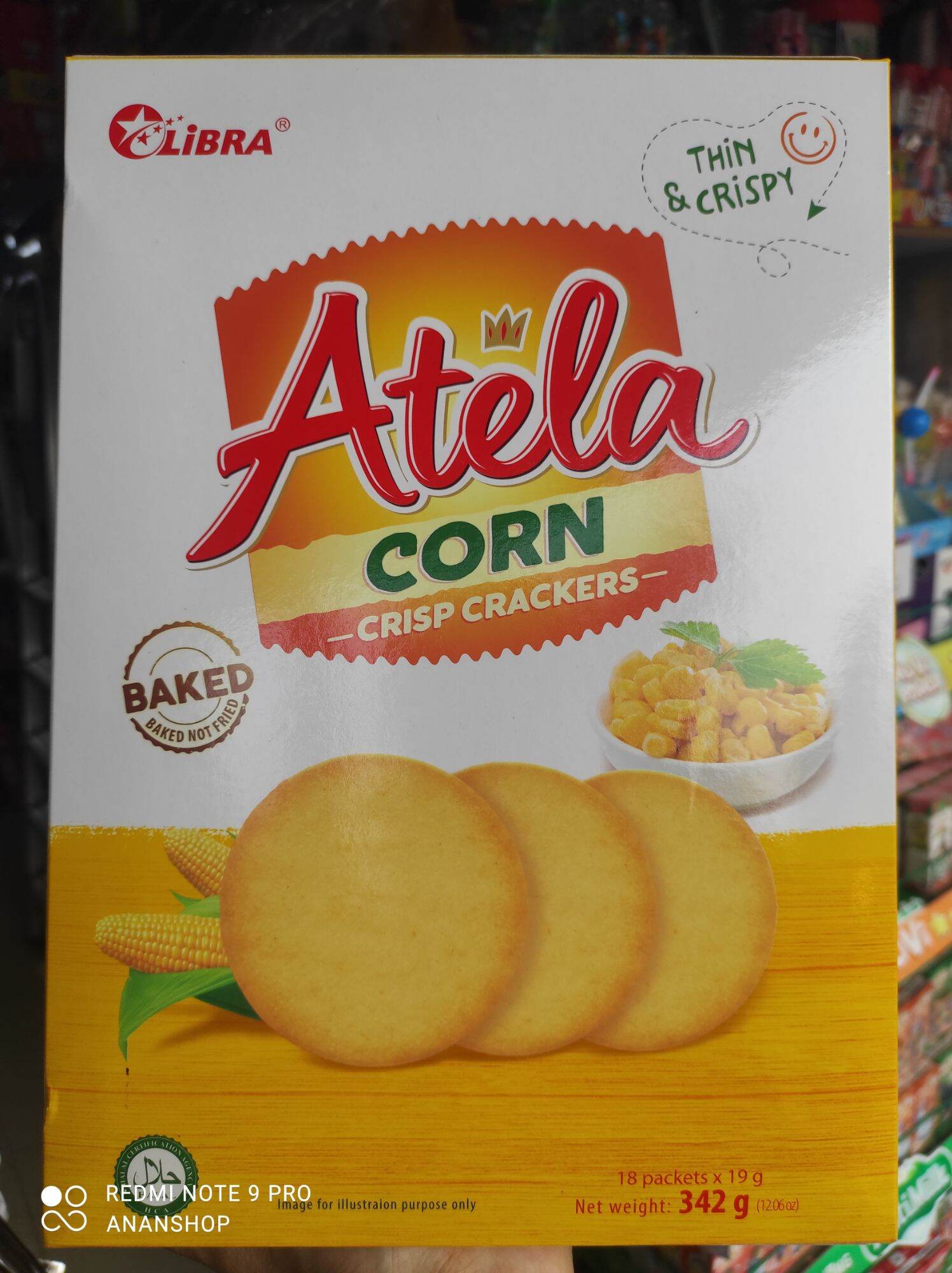 Bánh Atela Cracker Bắp giòn 342g