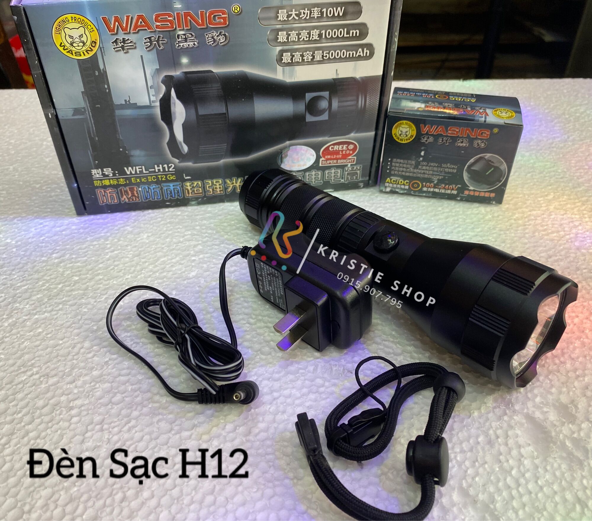 Đèn Pin Siêu Sáng WASING WFL-H12