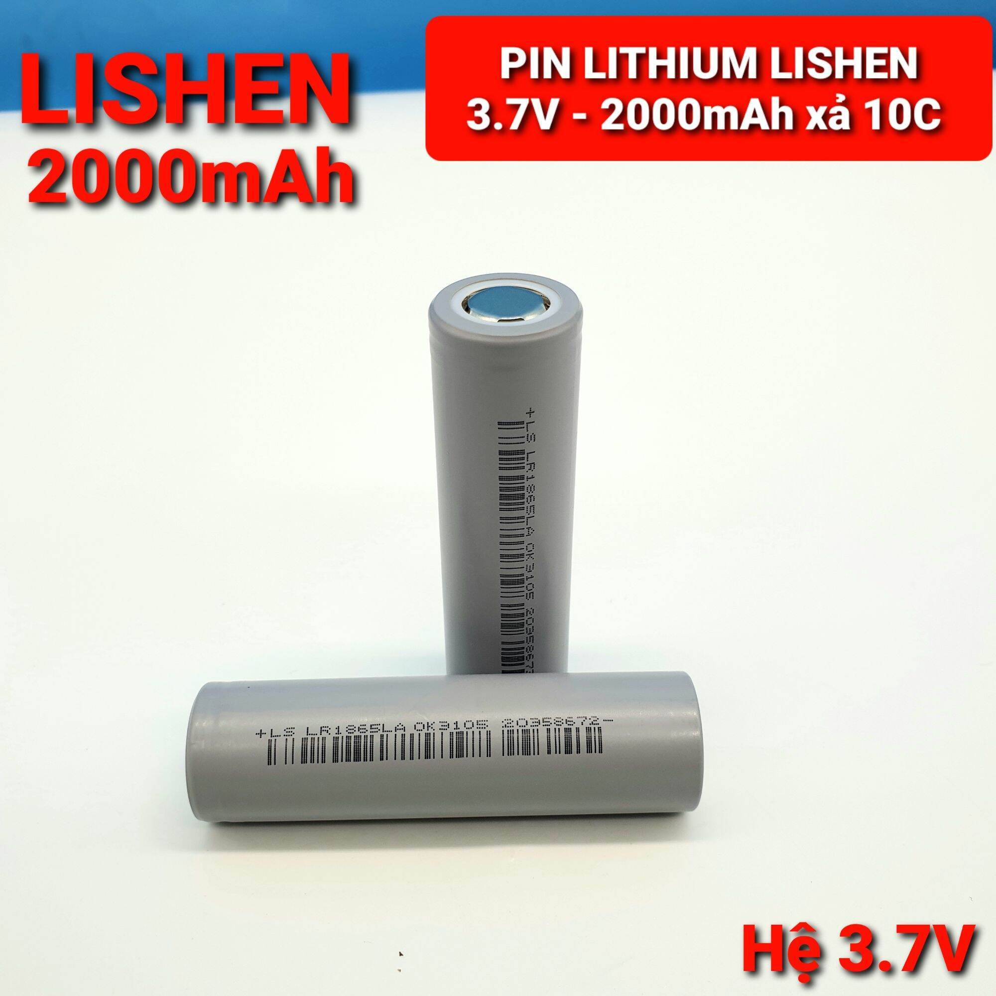 achun.vn - CELL PIN LISHEN 18650-2000mah XẢ 10C(20A)