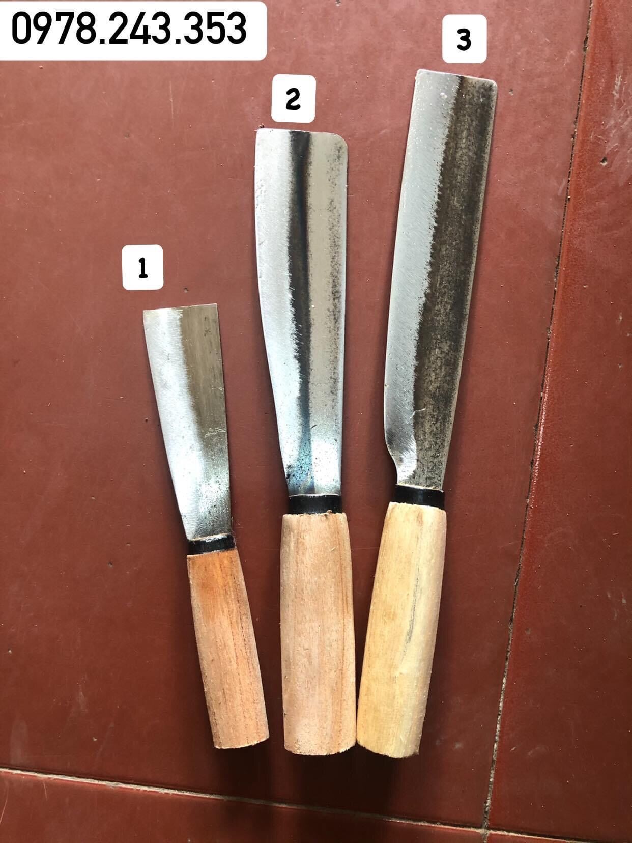 Dao bổ cau thép lưỡi cưa 3 cỡ