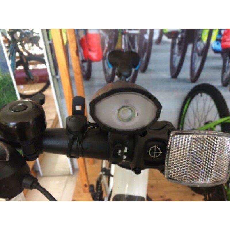 Bộ đèn trước xe đạp ( có còi vs sạc USB )