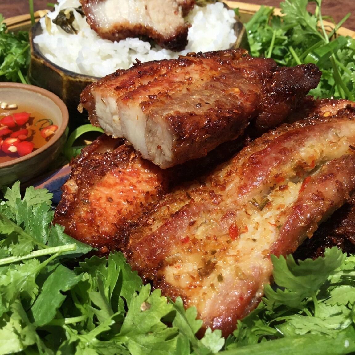 Ba rọi ướp xả ớt 1 nắng 500gr (giao tphcm)