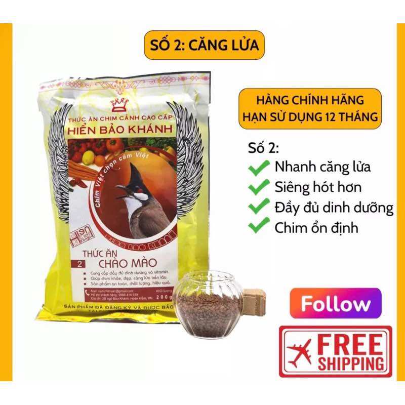 Cám chào mào hiển bảo khánh số 2 căng lửa