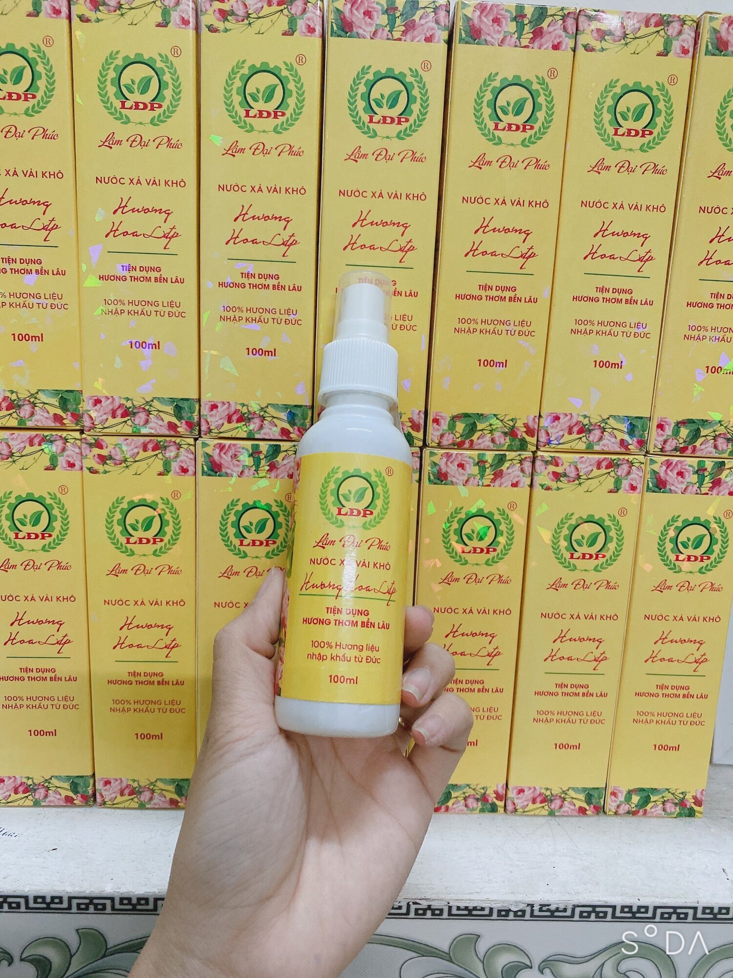 5 CHAI NƯỚC XẢ VẢI KHÔ ( màu vàng )- LÂM ĐẠI PHÚC
