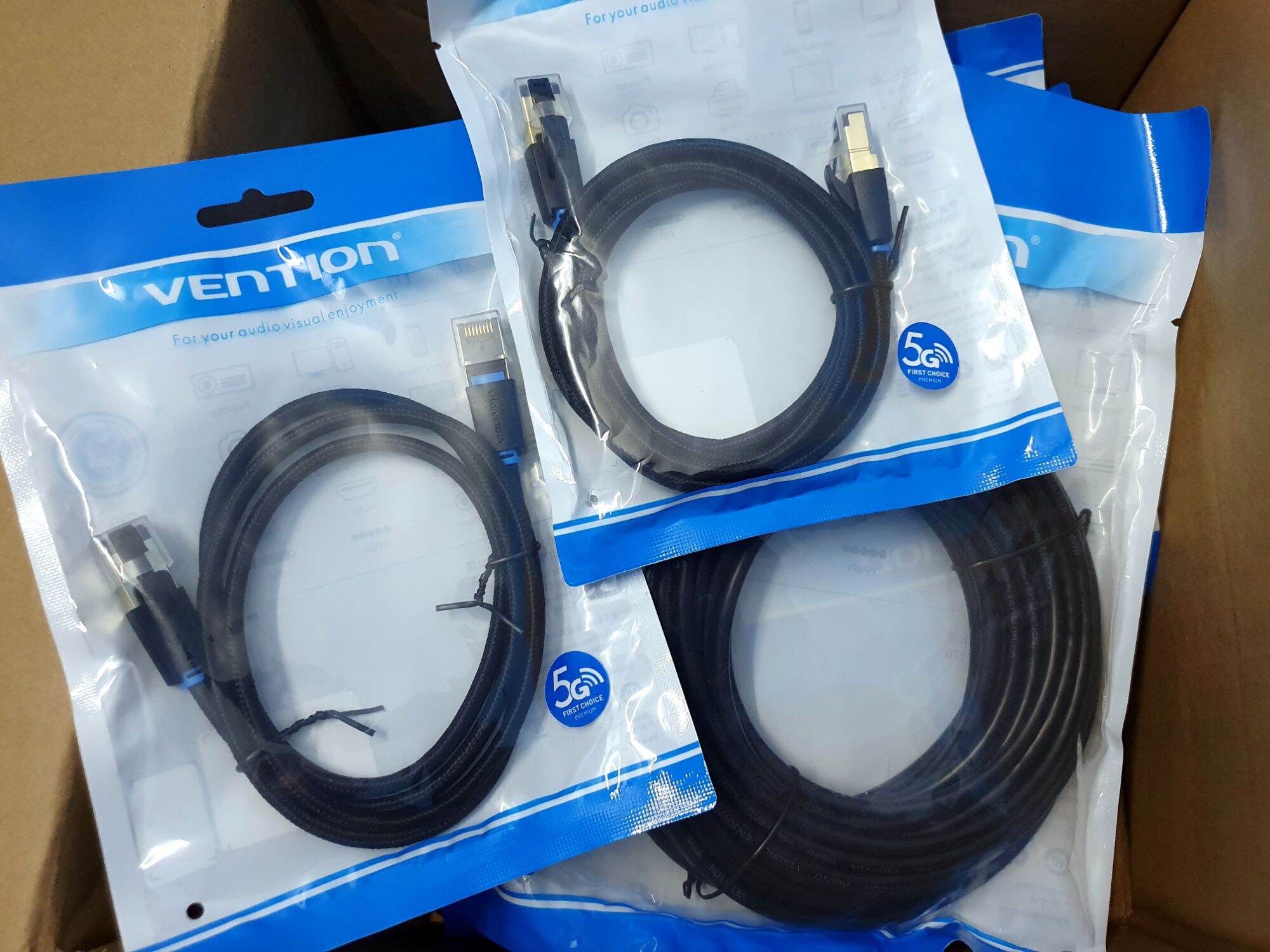Cáp mạng Vention CAT8 SFTP 40Gbps 20000Mhz (mua sỉ thì ib)