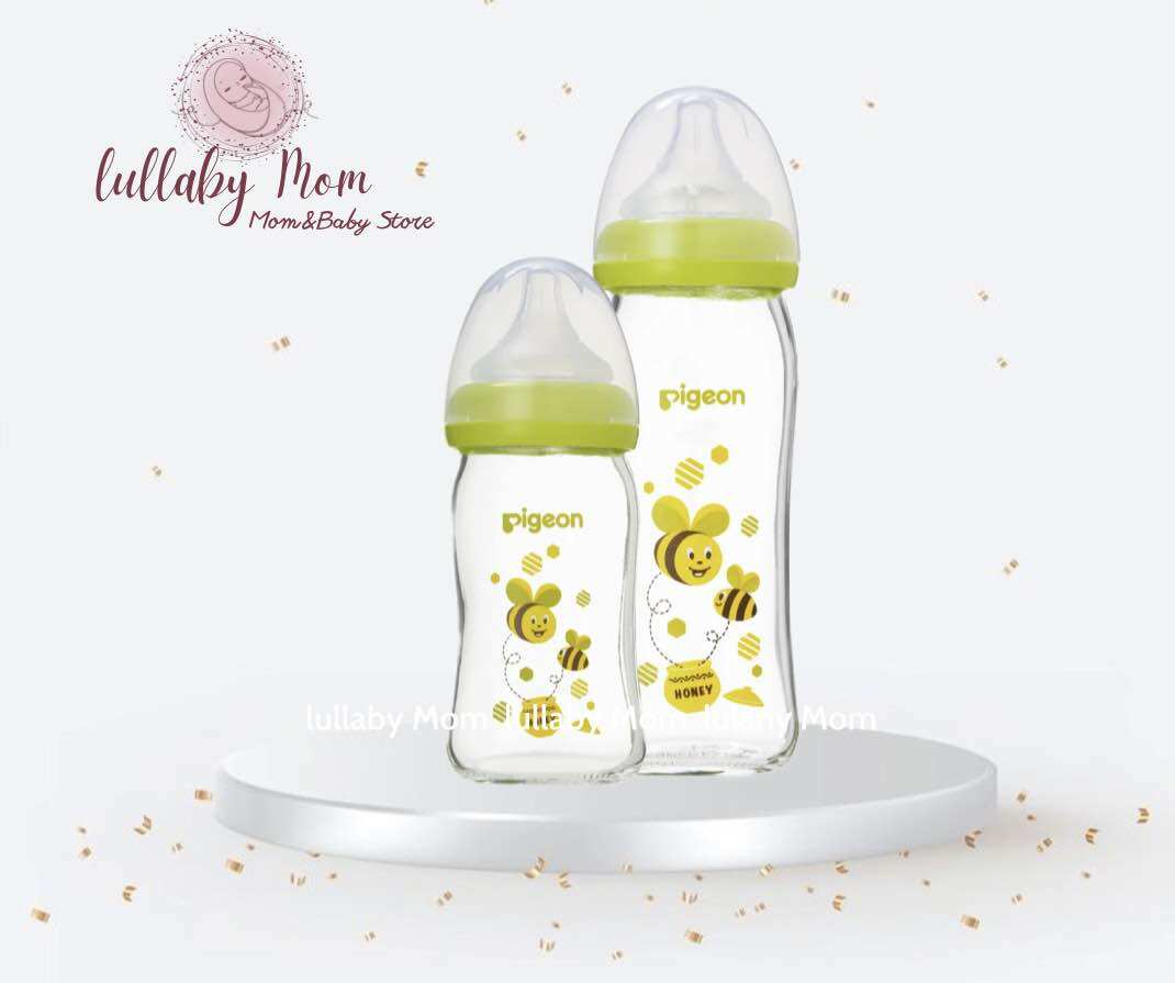 Bình Sữa Cổ Rộng Thủy Tinh Pigeon 160ml,240ml