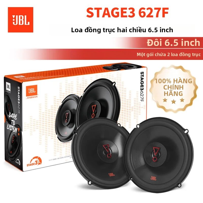 Loa Xe Hơi Đồng Trục JBL 6.5 Inch STAGE3 627F, Loa Siêu Trầm, Tweeter, Midrange, Âm Thanh Nổi Độ Trung Thực Cao, Công Suất 225W, Tần Số 55Hz-20kHz Giá 6,730,000 Đồng*Miễn phí vận chuyển