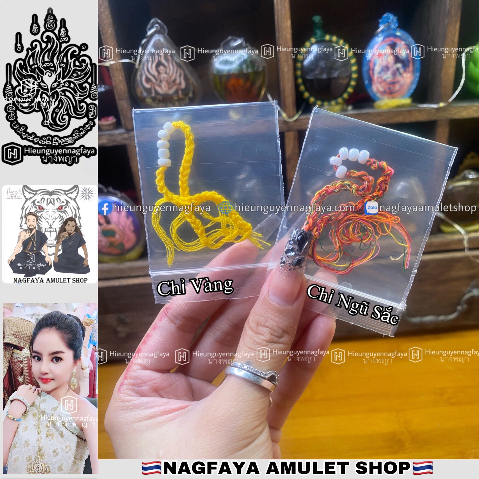 [[HÀNG THẬT]] Vòng Đeo Tay Chỉ Ngũ Sắc Thái Lan [hieunguyennagfaya]