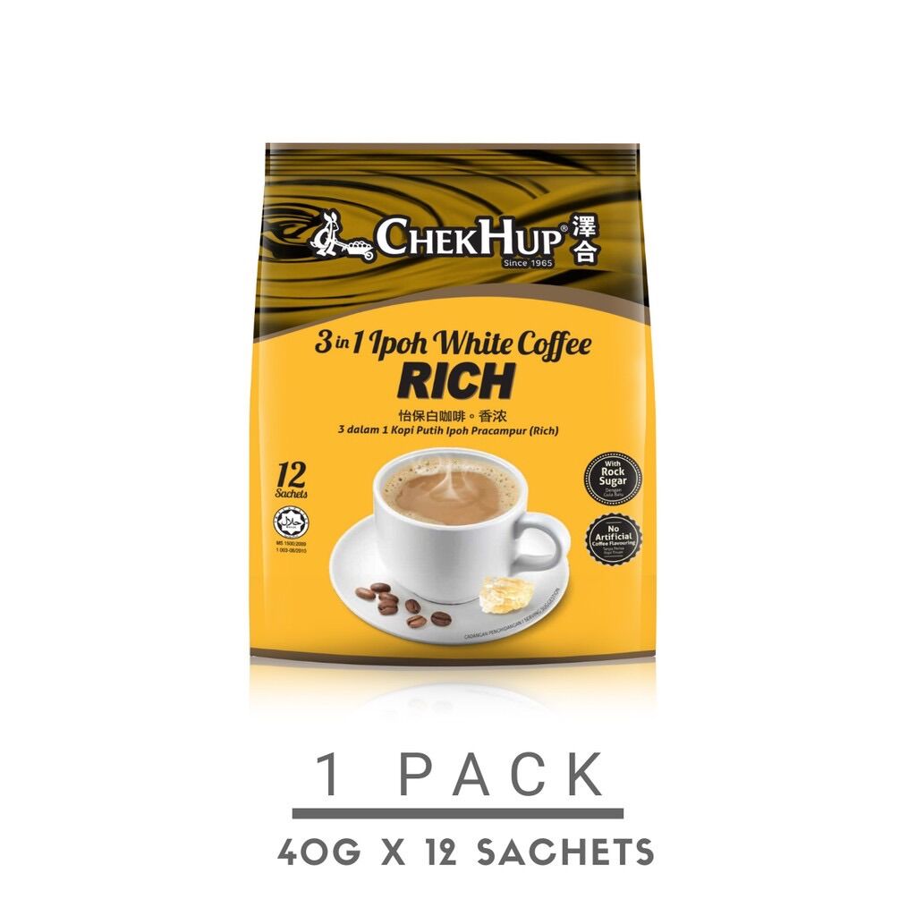 Cà Phê Trắng Chek Hup White Coffee 3 in 1 Extra Rich - Đậm Cà Phê