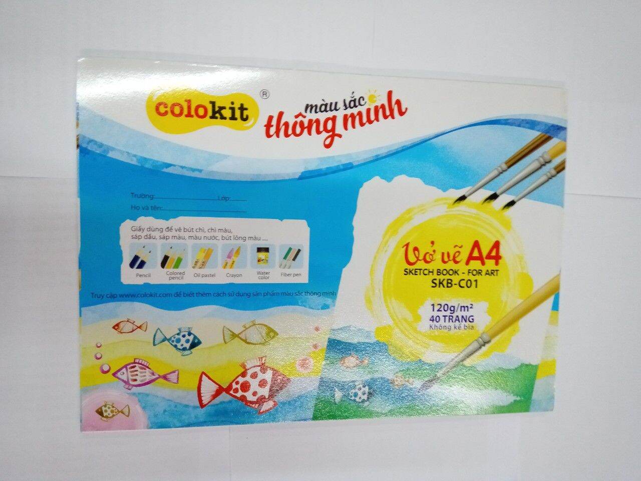 Combo 2 cuốn vở vẽ A4 Colorkit SKB C01