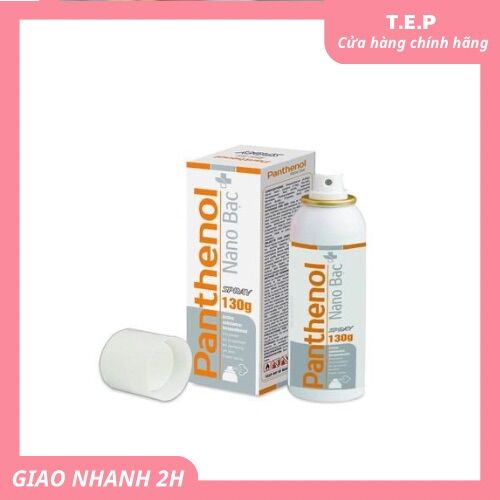 Chai xịt Panthenol nano bạc dùng cho hăm ở trẻ, bỏng, cháy nắng, tổn thương da