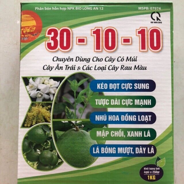 Phân bón 30-10-10 1 ký. hàng chính hãng quả cầu lửa