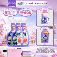 Combo 3 Nước Lau Bề Mặt Đa Năng MaxKleen Loại Bỏ 99.9% Vi Khuẩn Hương Trà Xanh & Cam Bergamot 520mlx3