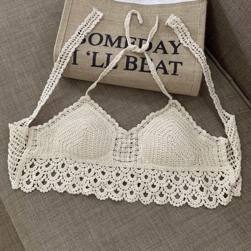 Bộ bơi bikini ren đi biển 3 món sang chảnh