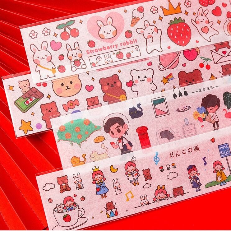 Hình dán sticker trang trí tập vở kệ tủ đáng yêu CHIPCHIPGIADUNG Hinh dan sticker trang tri tap vo ke tu dang yeu de thường Chipchipgiadung