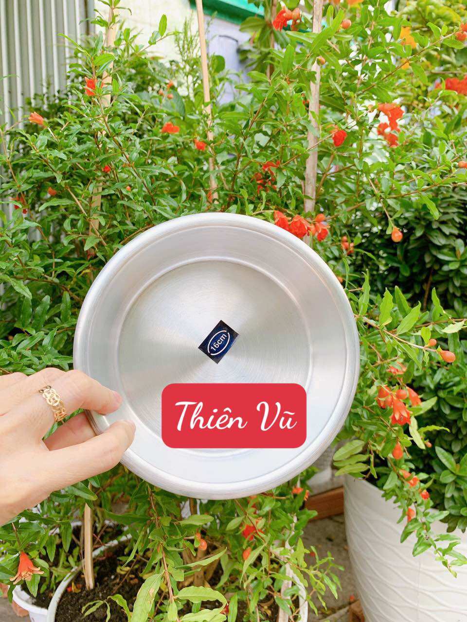 Khay tròn nhôm, khay nhôm, xửng nhôm tròn, mâm bơ nhôm tròn Minh Phương đủ size tiện dụng