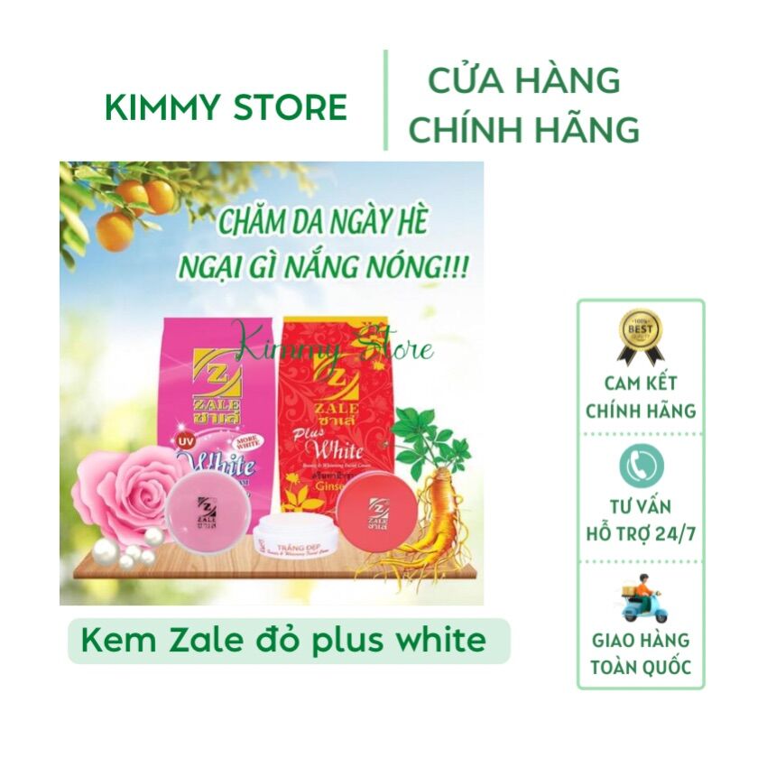 01 hộp kem trắng da zale đỏ plus white 6g