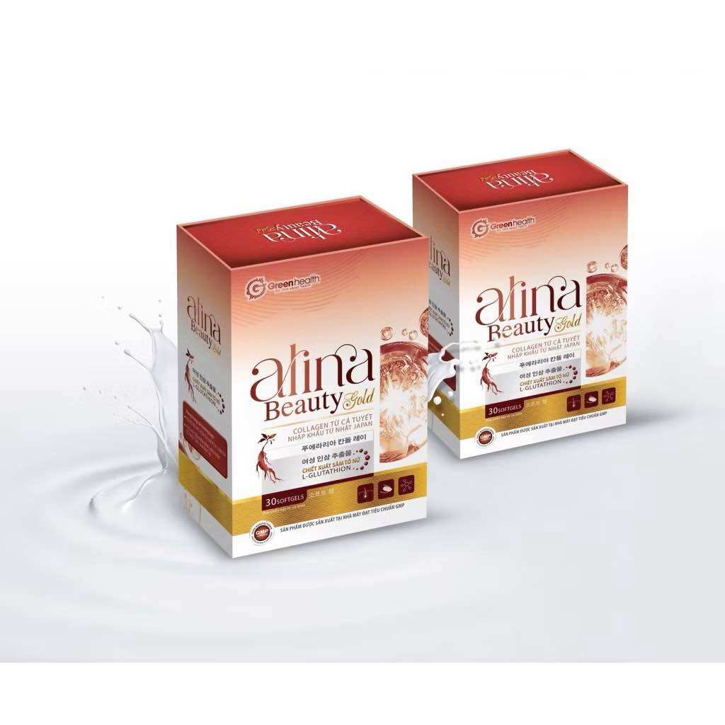 Alina Beauty Gold Skin Lightening Pills - Reduces Melasma, Regulates Hormones, Reduces Dryness (30 Pills) for 1 Month, Can Be Used for People with Fibroids, Cysts, and Lumps.
