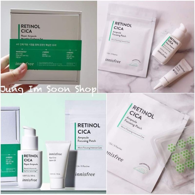 Set Tinh Chất Retinol Tinh Khiết Và CiCa Innisfree Retinol Cica Repair Ampoule Monthly Challenge Set