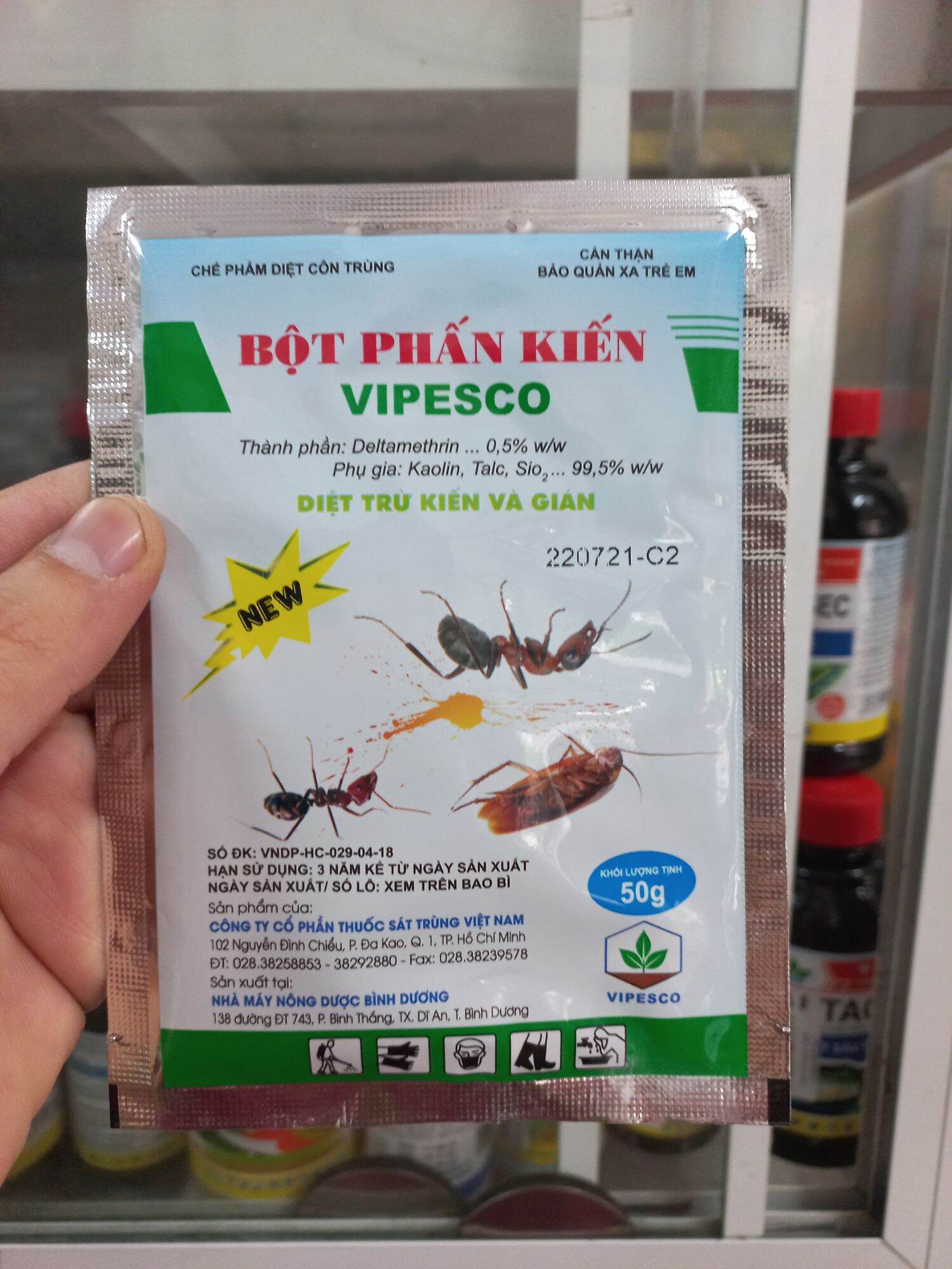 Bột phấn kiến Vipesco 50g