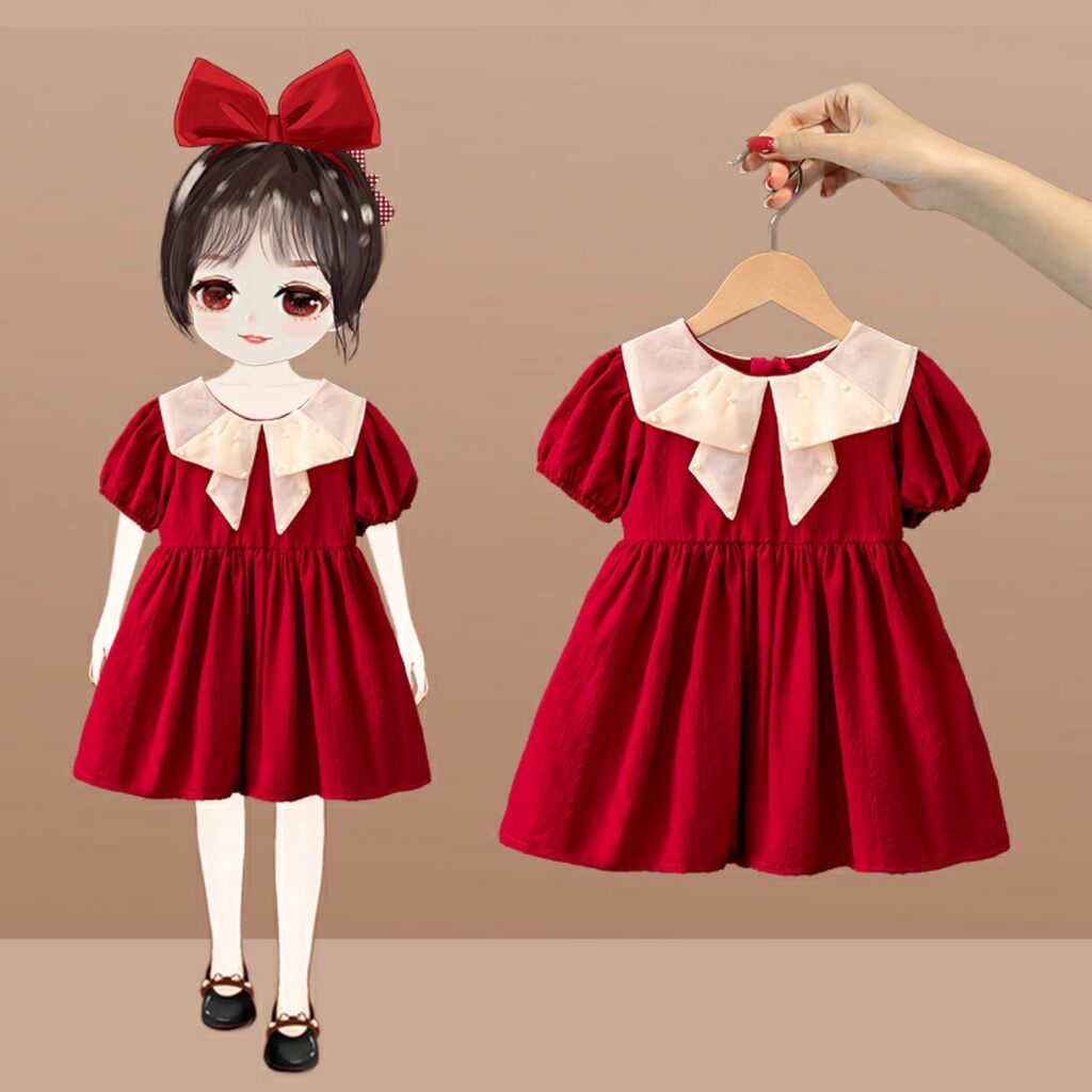 Váy đũ đuôi cá họa tiết cho bé từ 8-22kg