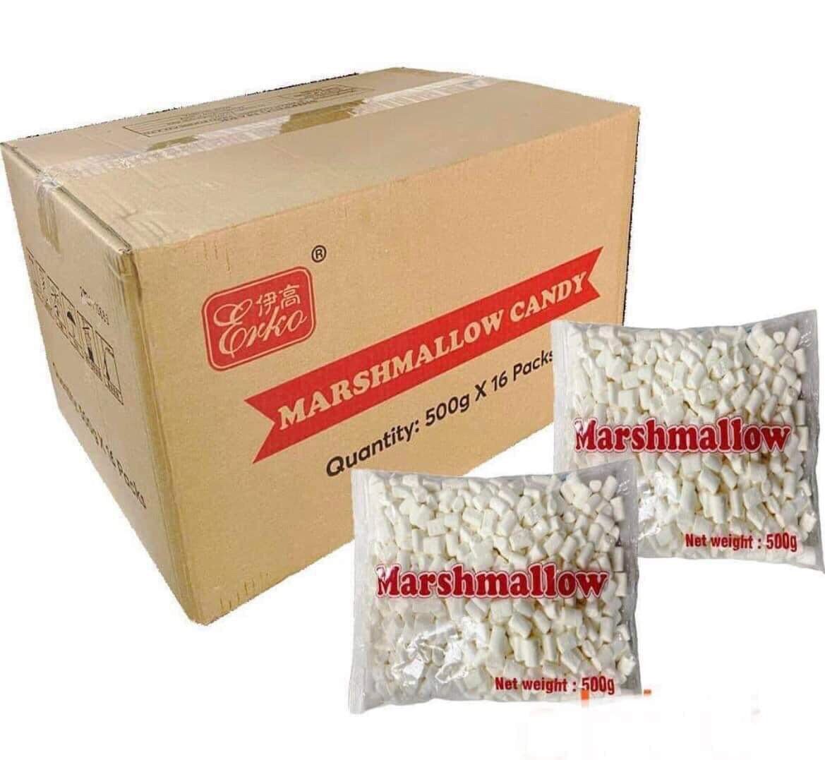 Kẹo bông mashmallow màu trắng 500gr