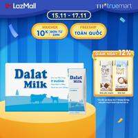 Thùng 48 hộp sữa tươi tiệt trùng Dalatmilk ít đường 180 ml (180 ml x 48)