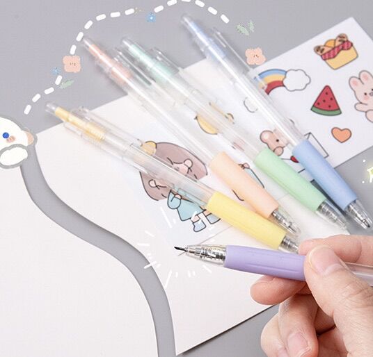 Dao cắt khắc sticker washi dạng bút bấm Diy