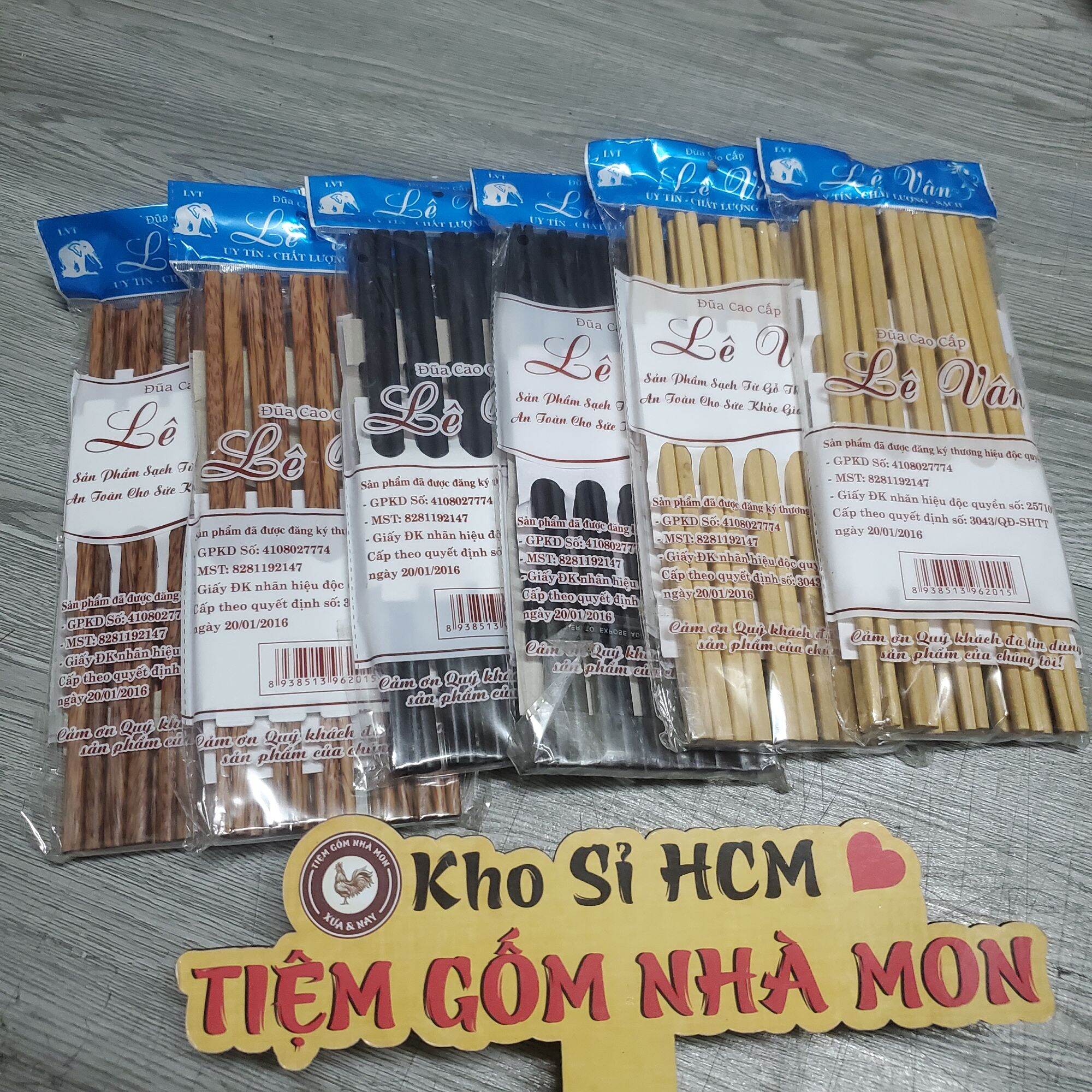 Combo 2 chục đũa gỗ cao cấp"lê vân" ms*036