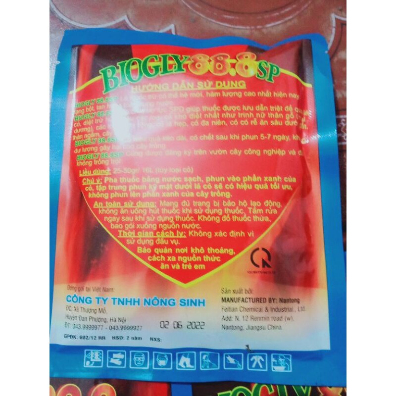 Thuốc Trừ Cỏ BIOGLY 88.8  (cam kết Trừ Sạch Cỏ.Bảo Hành )