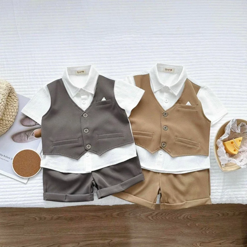 Vest 2ct bộ vest cho bé trai dưới 19kg
