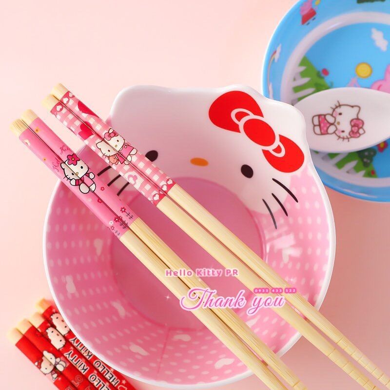 [Freeship MAX] Đũa tre HelloKitty PR - Doremon Doraemon