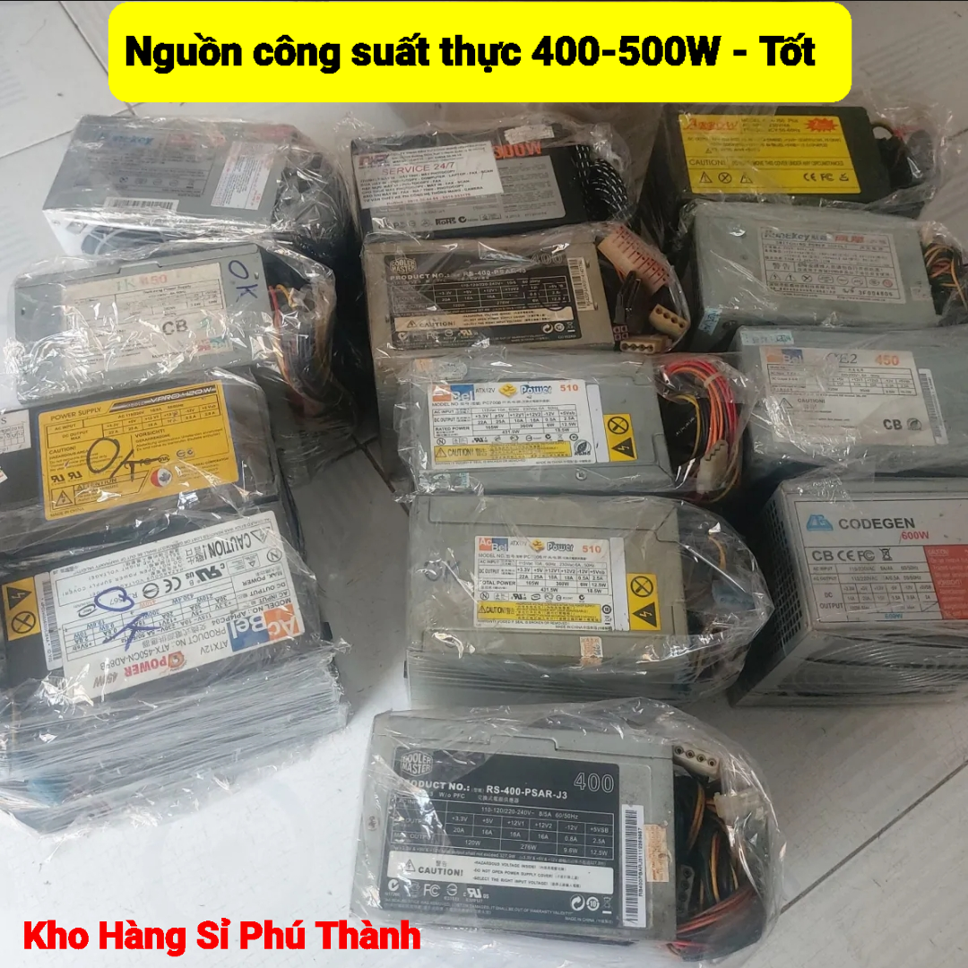 Nguồn công suất thực 400-500w bảo hành 1 năm