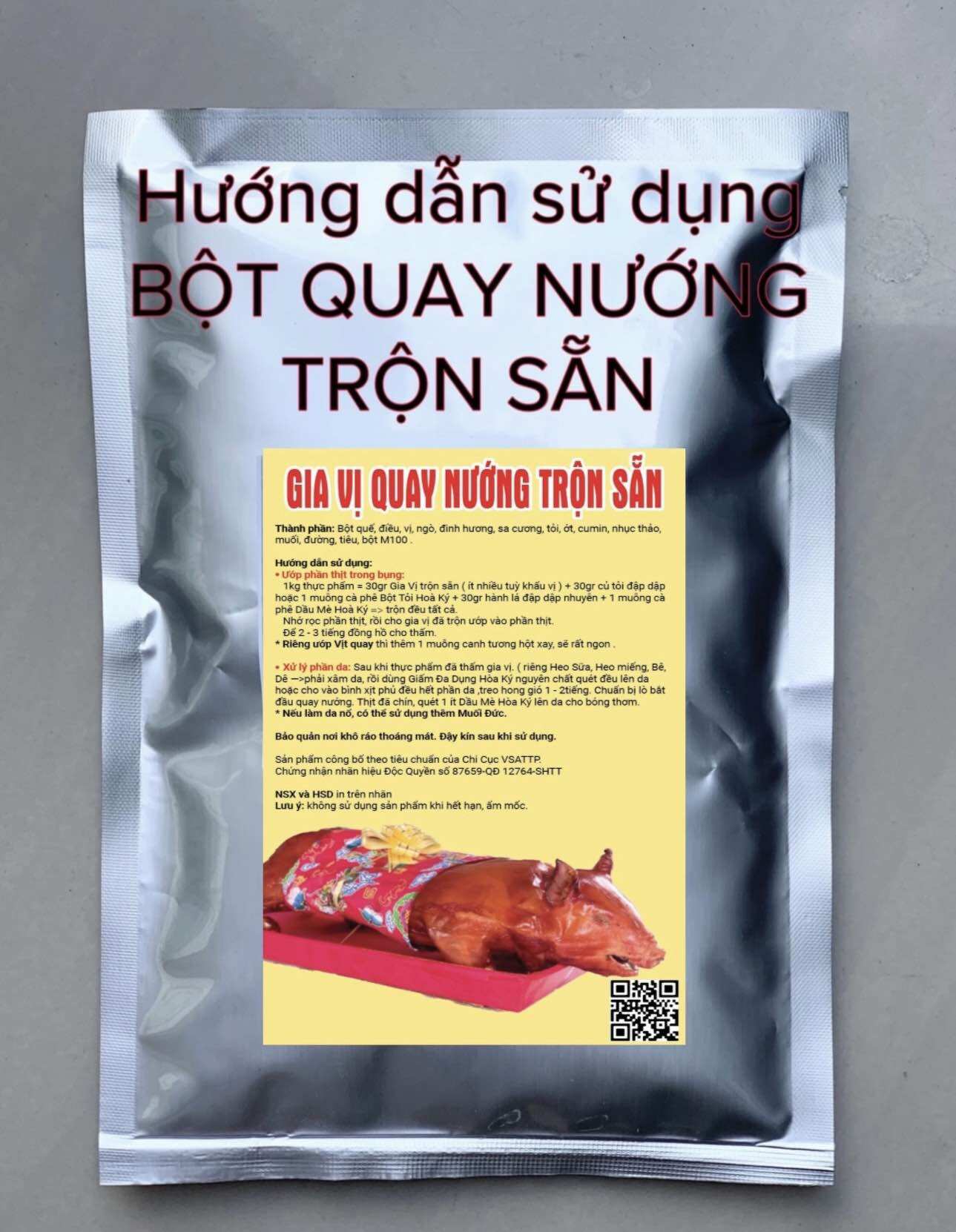 BỘT QUAY NƯỚNG trộn sẵn HEO GÀ VỊT 500gr
