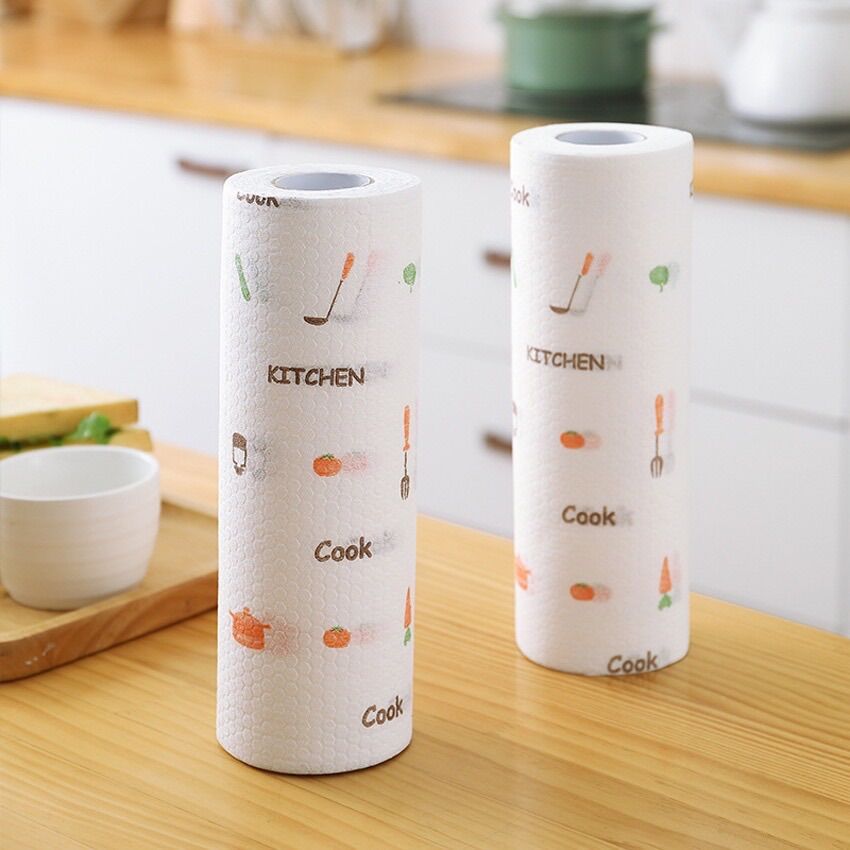 Cuộn Khăn Giấy Lau Bếp Đa Năng 25cm