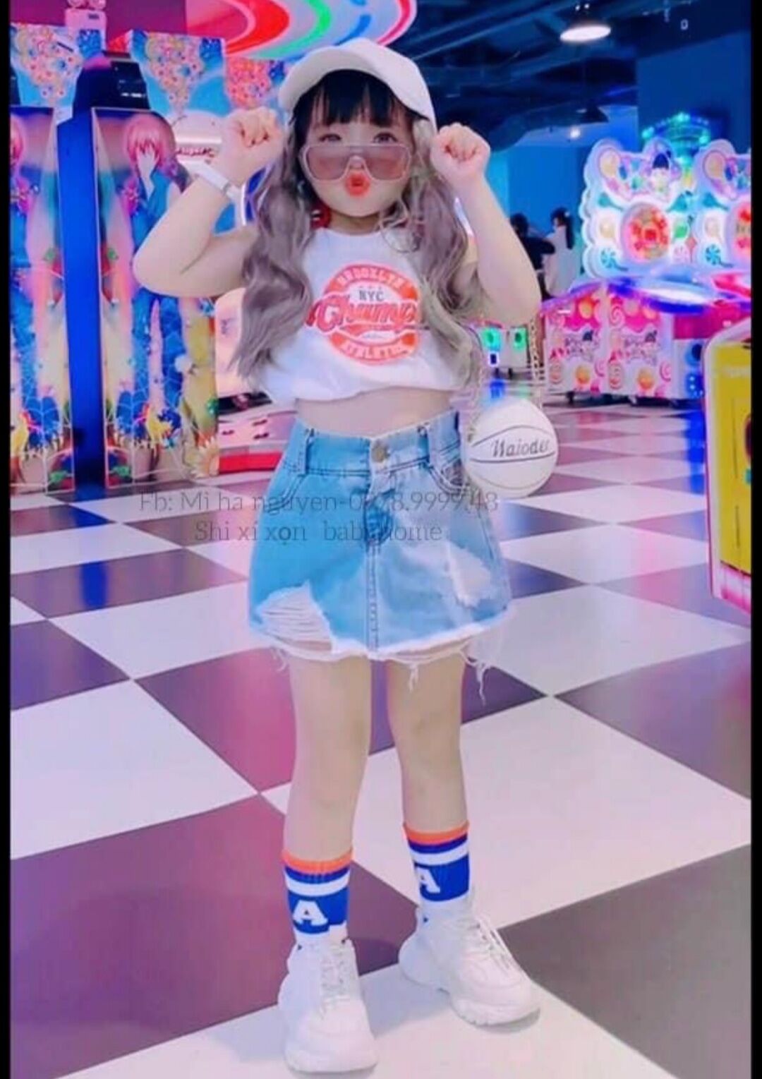 Set váy jean cho bé từ 20_32kg