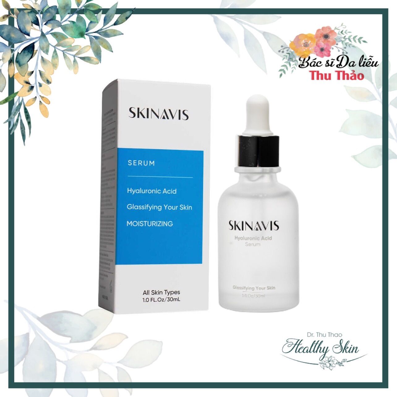 Serum cấp ẩm phục hồi da skinavis - hyaluronic acid