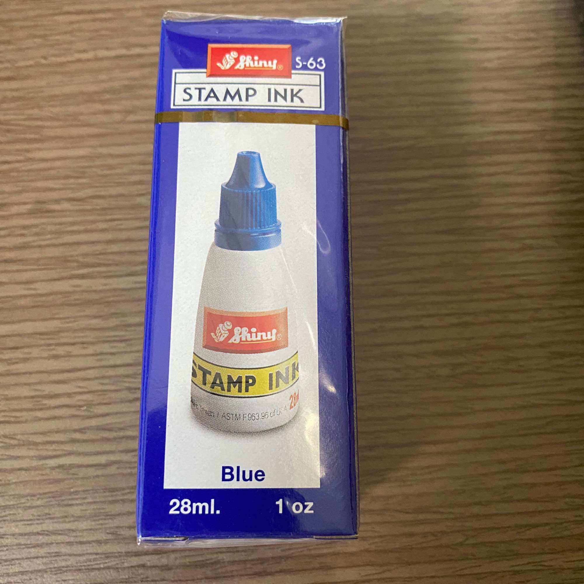 Mực đóng dấu Shiny S61(đen) - S62 (đỏ) - S63(xanh) 28ML