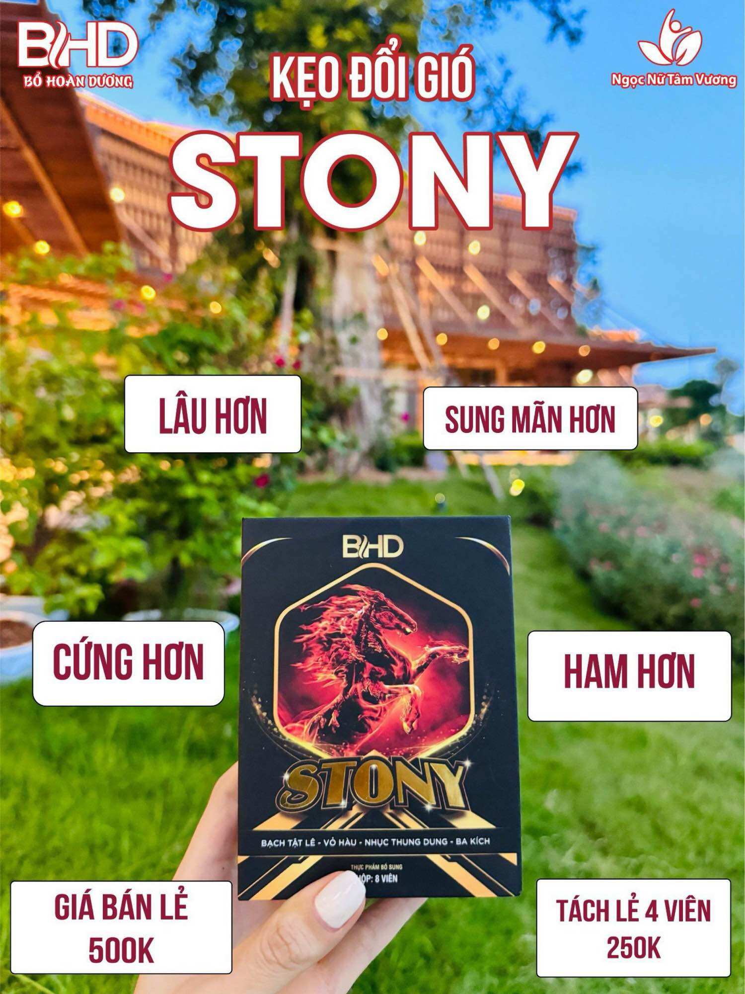 [Hộp 8 Cái] Kẹo Stony- Kẹo Đổi Gió Stony chính hãng