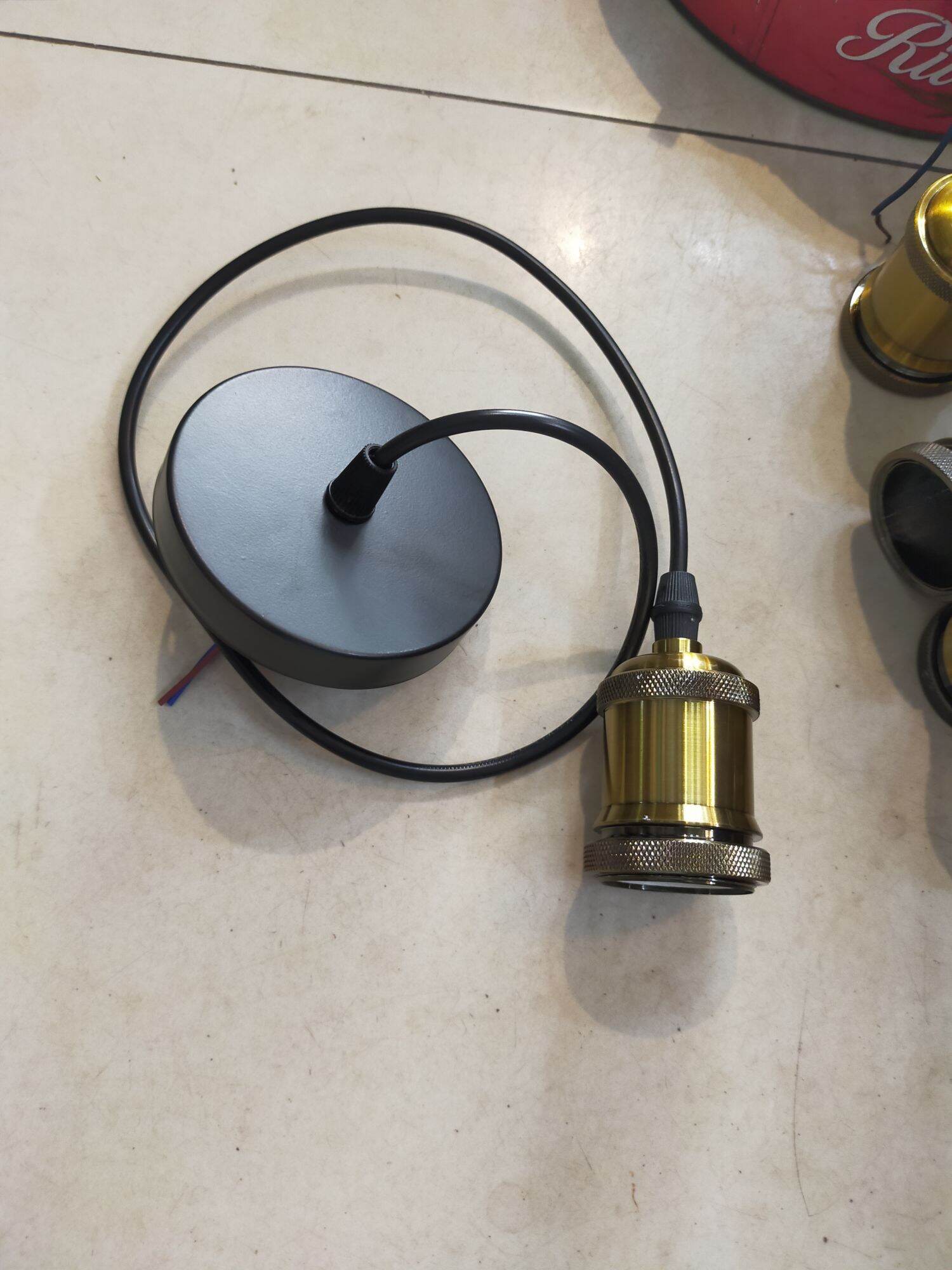 Bộ dây đui thả e27 mạ đồng, đui đen , đui trắng