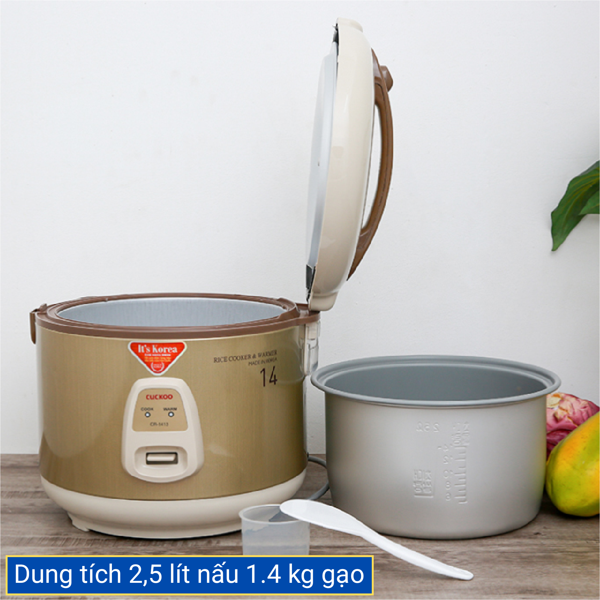 Nồi cơm điện Cuckoo 2.5 lít CR-1413 Nhập khẩu Hàn Quốc