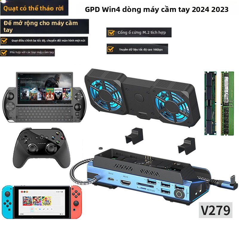 DENGQIAN | M.2 SSD Compatibility HX370 Version Docking Station Support 8K 4K 144Hz Giá 1,074,000 Đồng*Miễn phí vận chuyển