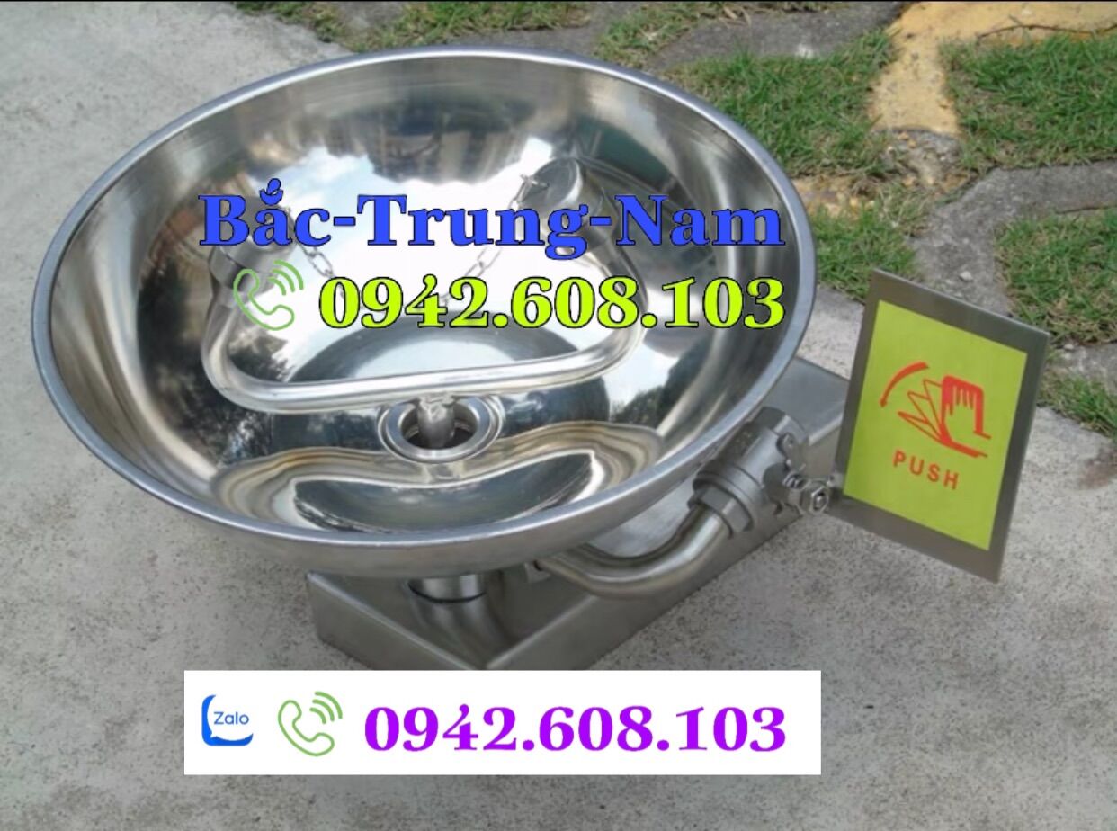 chậu rửa mắt khẩn cấp inox 304 cao cấp