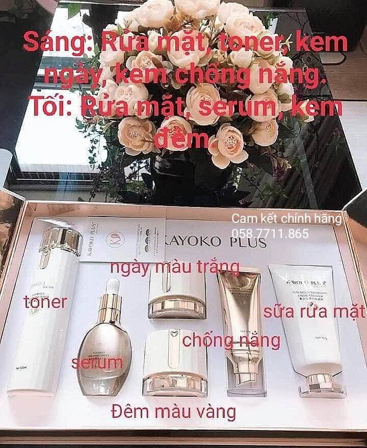Bộ kem Kayoko Plus chính hãng freeship Làm trắng da làm mờ làn da nám đen nám vàng tàn nhang và mụn trứng cá cân bằng bài tiết bã nhờn giúp da nâng cao khả năng chống oxi hóa lấy lại làn da mềm mại và rạng ngời của tuổi thanh xuân.