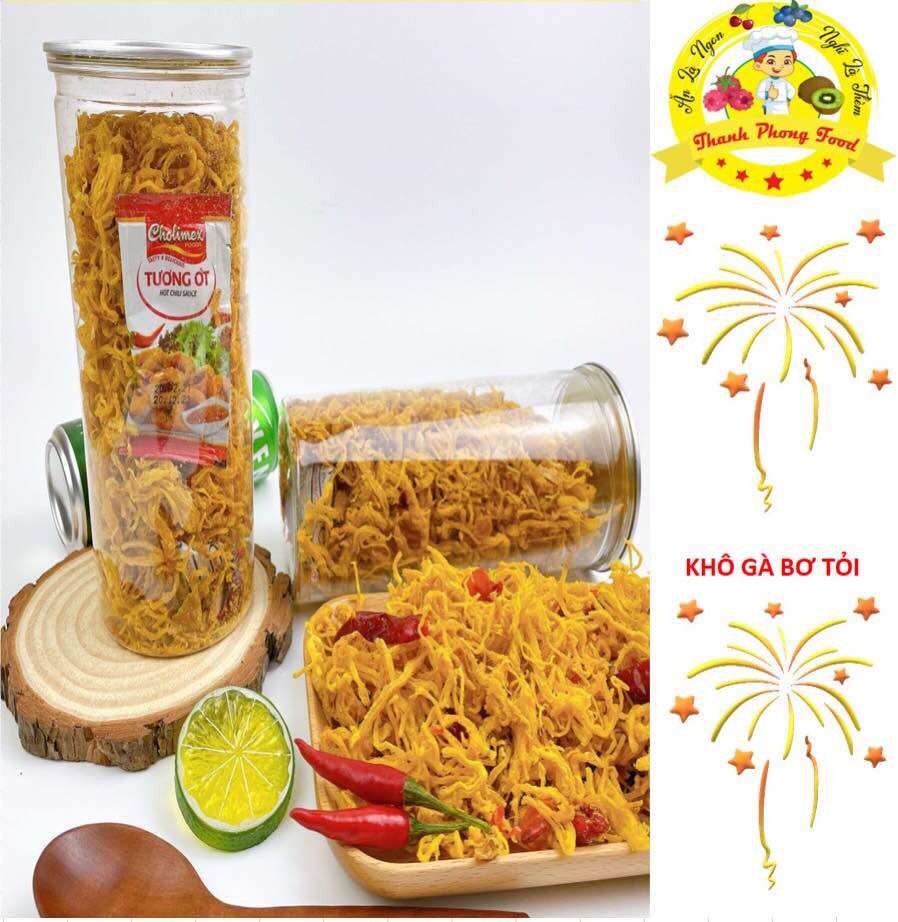 Khô gà bơ tỏi loại 1 - hủ 250gr - hủ 500gr