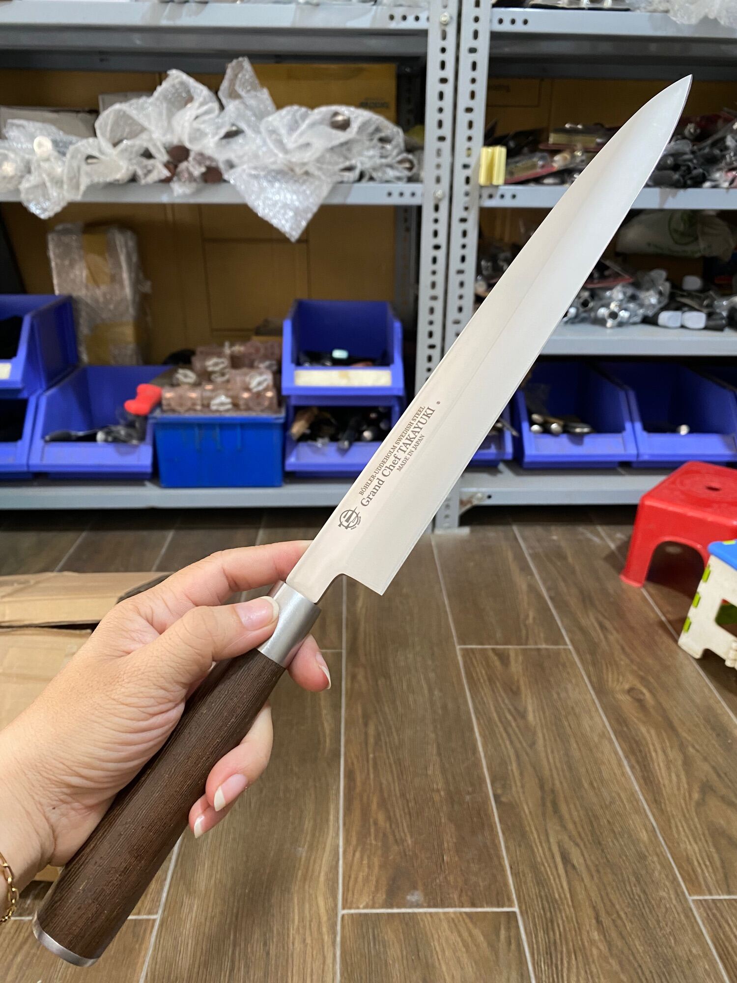 👉👉Dao thái lọc Sasimi Nhật siêu bén Hiệu TaKaYuKi Dài 41cm Lưỡi 26cm