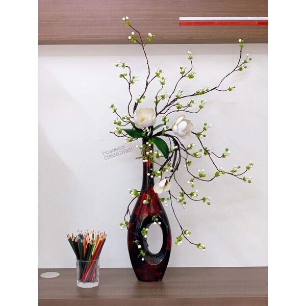 [CÀNH LẺ] Cành Cổ Mắt Ngọc Điểm Hoa Mộc Lan