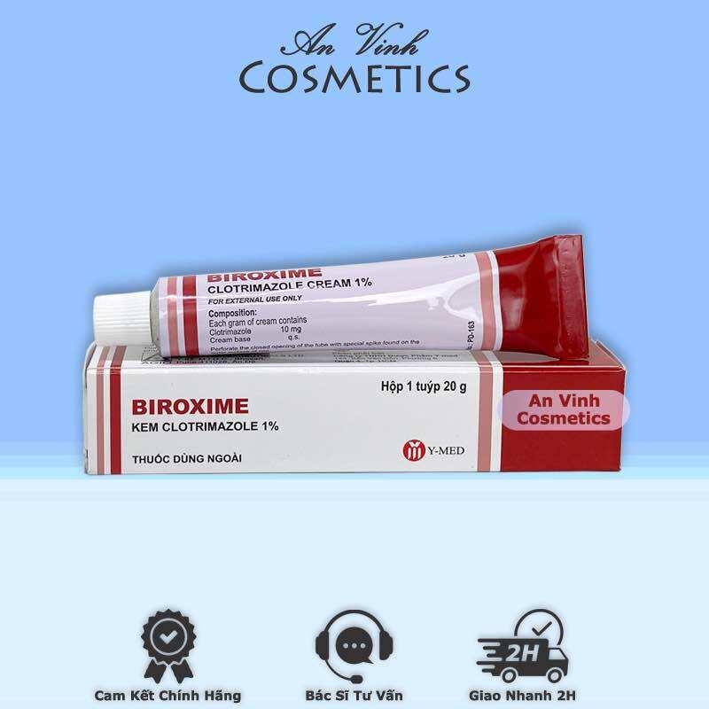 Kem nấm bôi ngoài da Biroxime - 20g